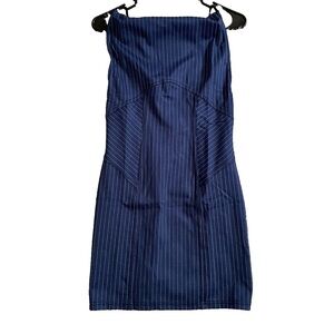 Urban Outfitters Blue Pinstripe Dress